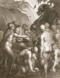 The Danaids Condemned to Fill Bored Vessels with Water, 1730 by Bernard Picart